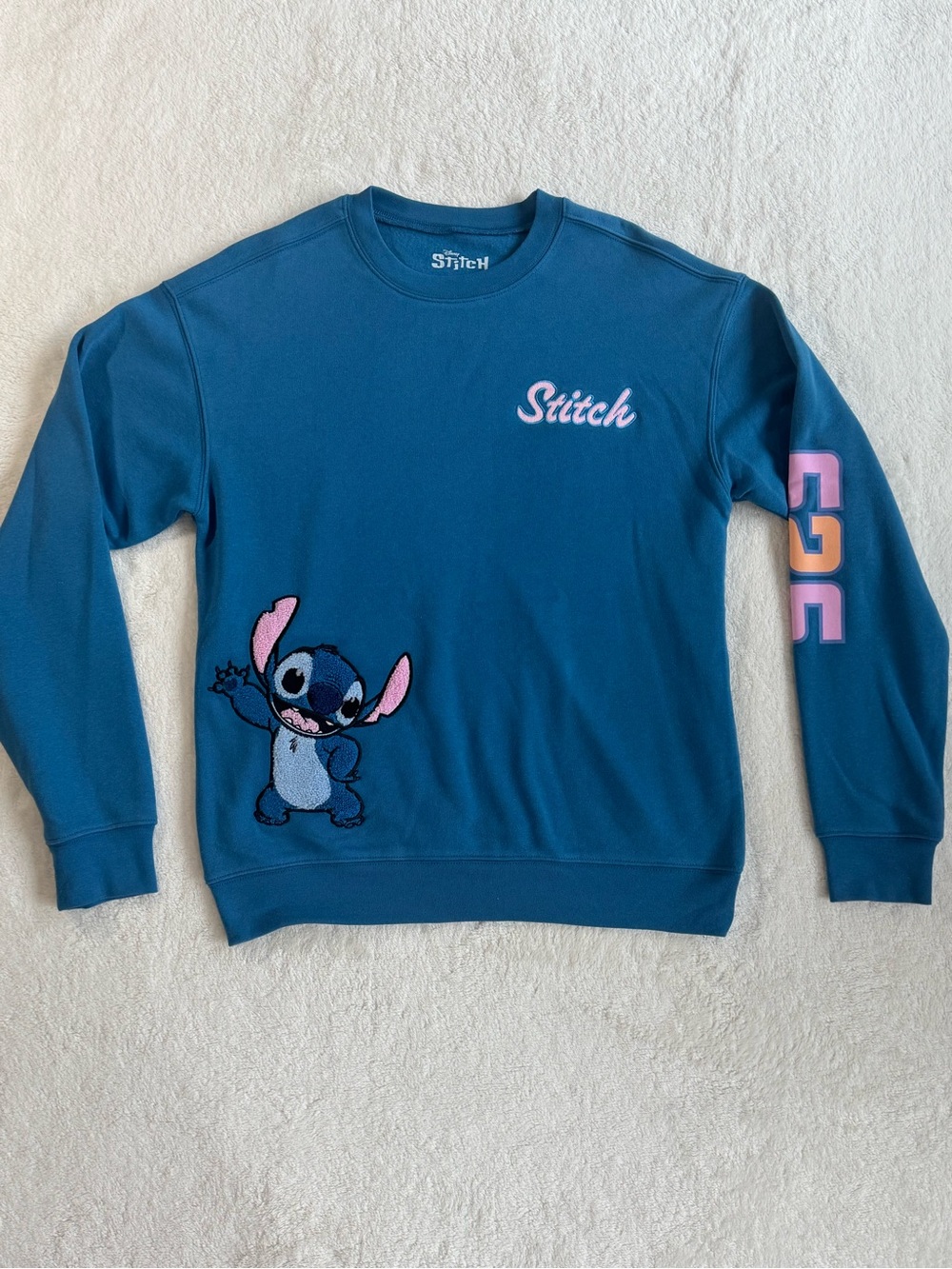 Disney Stitch “626” Graphic Crewneck Sweatshirt — Small